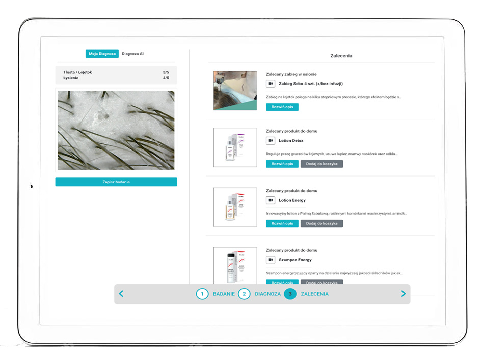 Hair Medica AI - Automatyczne zalecenia